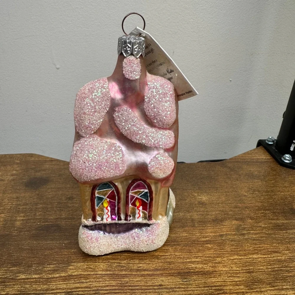 Christopher Radko 1994 Vintage Midnight Mass Church Glass Ornament Poland‎